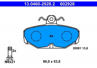 Brake Pad Set, disc brake 13.0460-2928.2 ATE