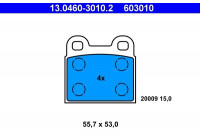 Brake Pad Set, disc brake 13.0460-3010.2 ATE