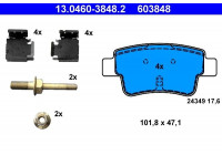 Brake Pad Set, disc brake 13.0460-3848.2 ATE