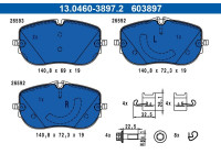Brake pad set, disc brake 13.0460-3897.2 ATE