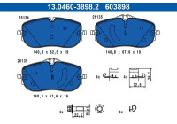 Brake pad set, disc brake 13.0460-3898.2 ATE