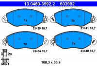 Brake Pad Set, disc brake 13.0460-3992.2 ATE