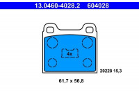 Brake Pad Set, disc brake 13.0460-4028.2 ATE