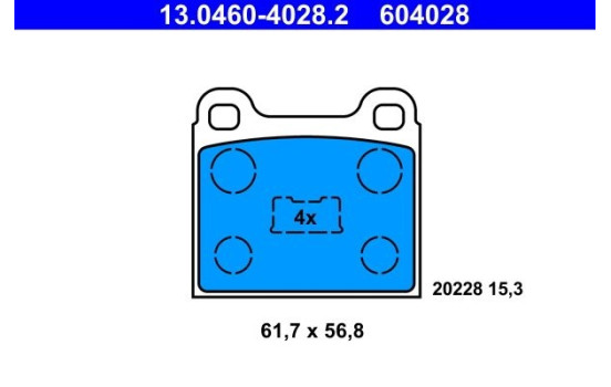 Brake Pad Set, disc brake 13.0460-4028.2 ATE