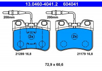 Brake Pad Set, disc brake 13.0460-4041.2 ATE