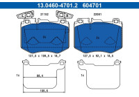 Brake pad set, disc brake 13.0460-4701.2 ATE
