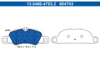 Brake pad set, disc brake 13.0460-4703.2 ATE