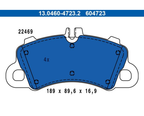 Brake pad set, disc brake 13.0460-4723.2 ATE