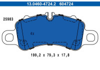 Brake pad set, disc brake 13.0460-4724.2 ATE