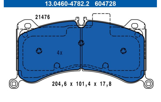 Brake pad set, disc brake 13.0460-4728.2 ATE