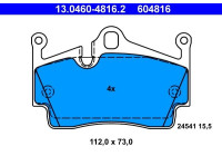 Brake Pad Set, disc brake 13.0460-4816.2 ATE