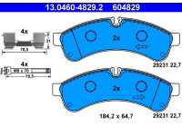 Brake Pad Set, disc brake 13.0460-4829.2 ATE