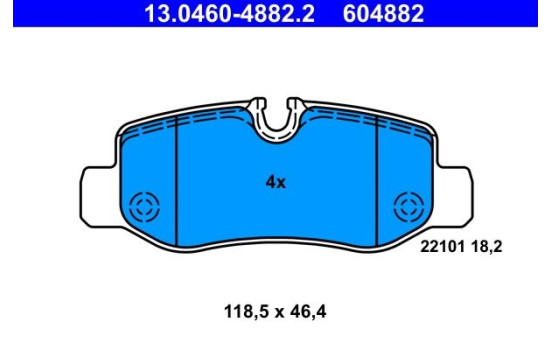 Brake Pad Set, disc brake 13.0460-4882.2 ATE, Image 2
