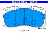 Brake Pad Set, disc brake 13.0460-4914.2 ATE