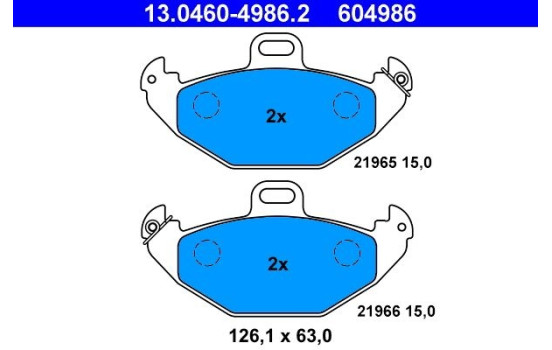Brake Pad Set, disc brake 13.0460-4986.2 ATE