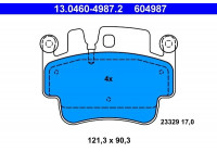 Brake Pad Set, disc brake 13.0460-4987.2 ATE