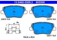 Brake pad set, disc brake 13.0460-5509.2 ATE