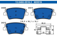 Brake pad set, disc brake 13.0460-5516.2 ATE