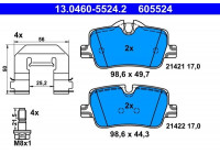 Brake pad set, disc brake 13.0460-5524.2 ATE