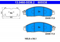 Brake Pad Set, disc brake 13.0460-5538.2 ATE