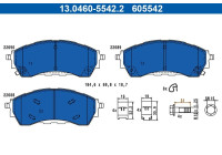 Brake pad set, disc brake 13.0460-5542.2 ATE