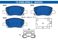 Brake pad set, disc brake 13.0460-5554.2 ATE
