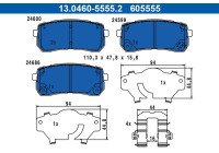 Brake pad set, disc brake 13.0460-5555.2 ATE