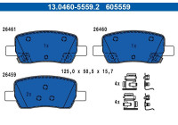 Brake pad set, disc brake 13.0460-5559.2 ATE