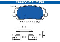 Brake pad set, disc brake 13.0460-5563.2 ATE