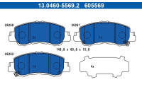 Brake pad set, disc brake 13.0460-5569.2 ATE