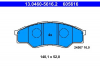 Brake Pad Set, disc brake 13.0460-5616.2 ATE