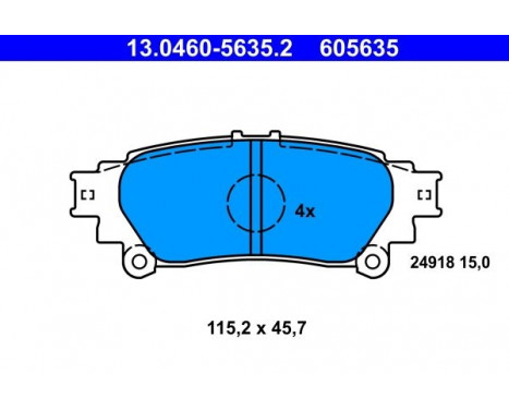 Brake Pad Set, disc brake 13.0460-5635.2 ATE, Image 2