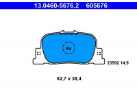 Brake Pad Set, disc brake 13.0460-5676.2 ATE
