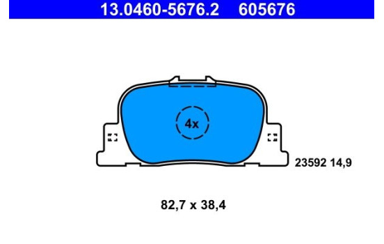 Brake Pad Set, disc brake 13.0460-5676.2 ATE
