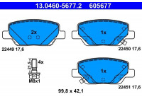Brake Pad Set, disc brake 13.0460-5677.2 ATE