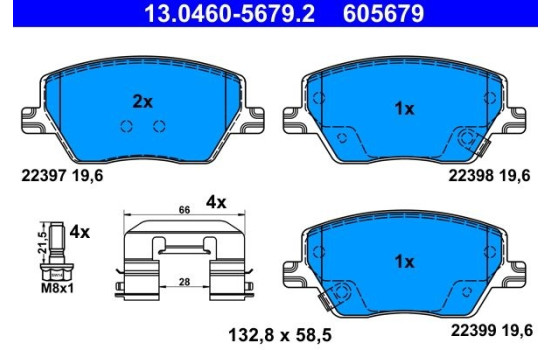 Brake Pad Set, disc brake 13.0460-5679.2 ATE