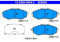 Brake Pad Set, disc brake 13.0460-5694.2 ATE