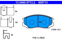 Brake Pad Set, disc brake 13.0460-5713.2 ATE