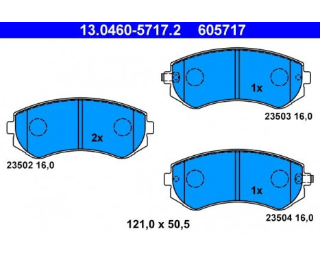 Brake Pad Set, disc brake 13.0460-5717.2 ATE, Image 2