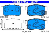 Brake Pad Set, disc brake 13.0460-5741.2 ATE