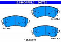 Brake Pad Set, disc brake 13.0460-5751.2 ATE