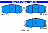 Brake Pad Set, disc brake 13.0460-5785.2 ATE
