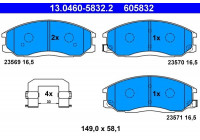 Brake Pad Set, disc brake 13.0460-5832.2 ATE