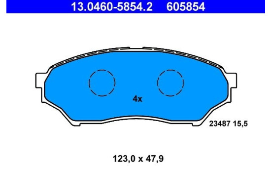 Brake Pad Set, disc brake 13.0460-5854.2 ATE