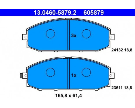 Brake Pad Set, disc brake 13.0460-5879.2 ATE, Image 2