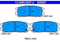 Brake Pad Set, disc brake 13.0460-5927.2 ATE