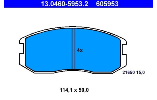 Brake Pad Set, disc brake 13.0460-5953.2 ATE, Image 2