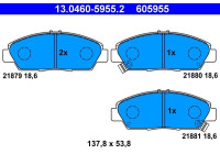 Brake Pad Set, disc brake 13.0460-5955.2 ATE
