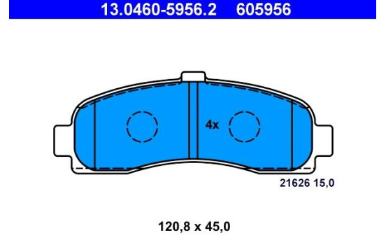 Brake Pad Set, disc brake 13.0460-5956.2 ATE, Image 2