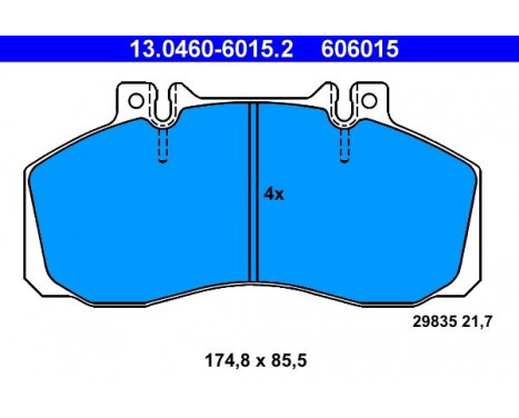 Brake Pad Set, disc brake 13.0460-6015.2 ATE